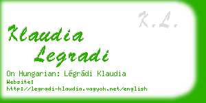 klaudia legradi business card